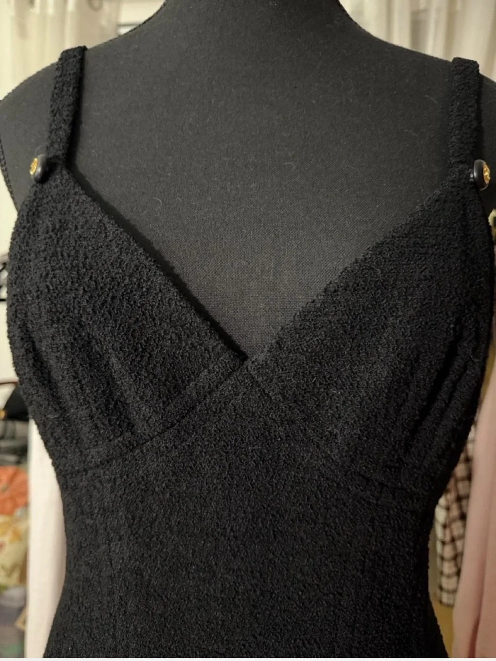 CHANEL vintage 1993 Black Tweed Mini Dress